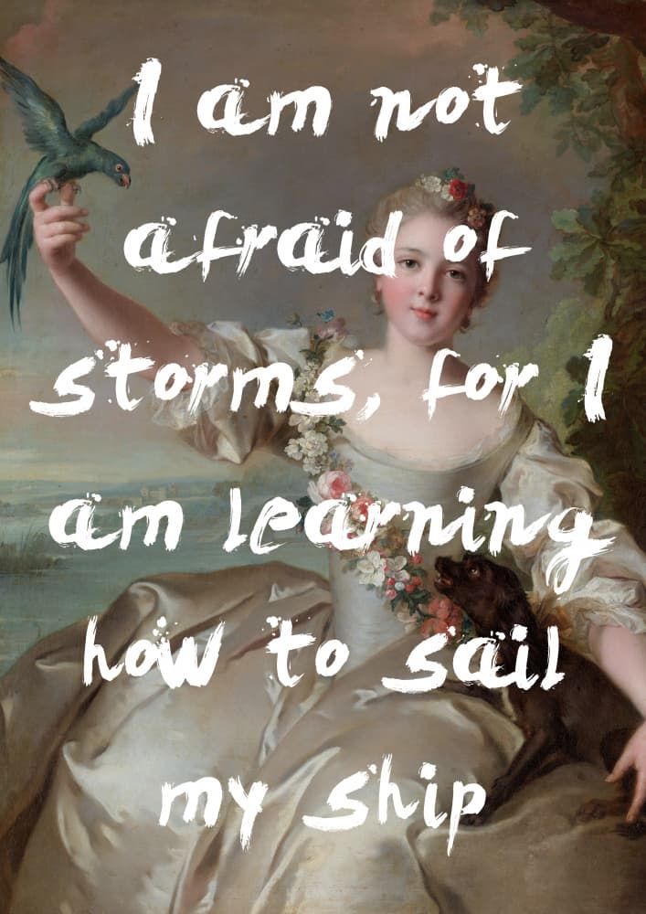 Empowering Lady Parrot Portrait by Talitha McQueen — canvas wall art