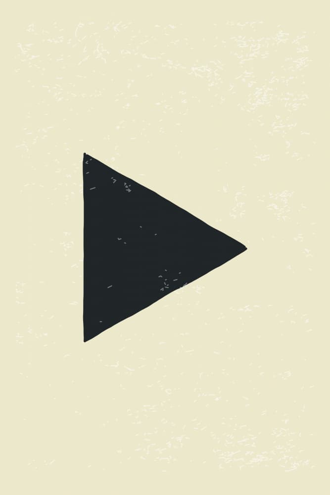 Black Geometric Triangle by jay stanley — canvas wall art