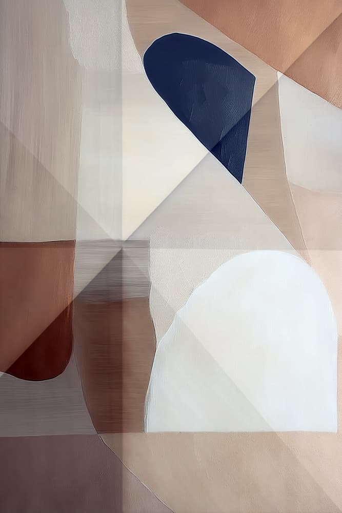 Neutral Blue Layers by cartissi — canvas wall art