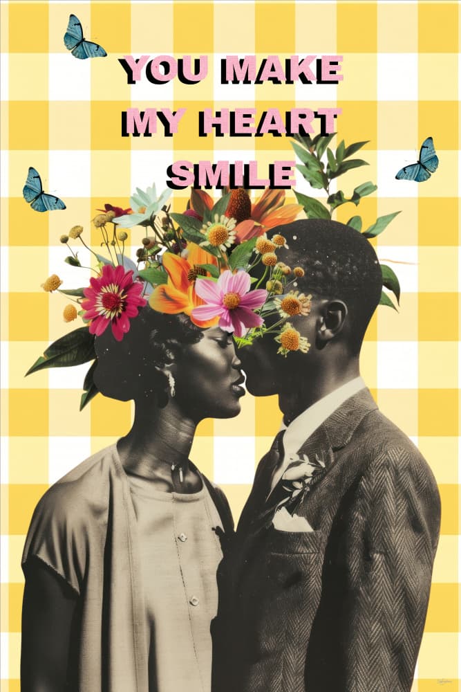 Smiling Hearts Bloom by Sue Skellern — canvas wall art