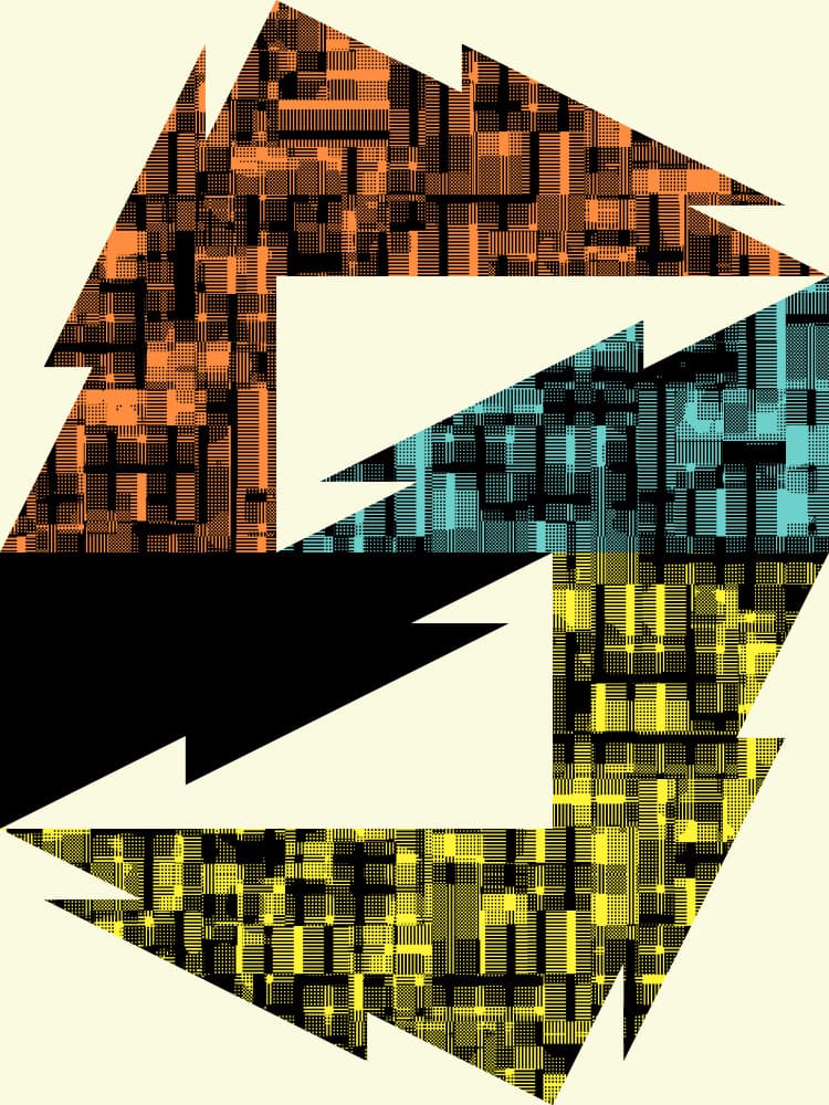 Abstract Cityscape Geometry by Petr Strnad — canvas wall art