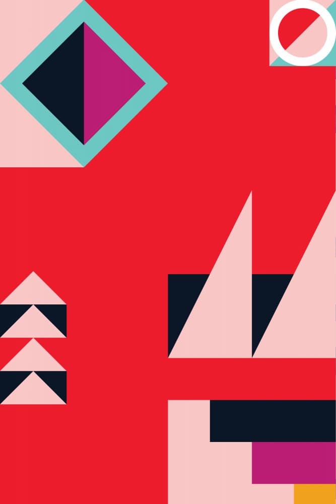 Vibrant Geometric Design by Irene Demetri — canvas wall art