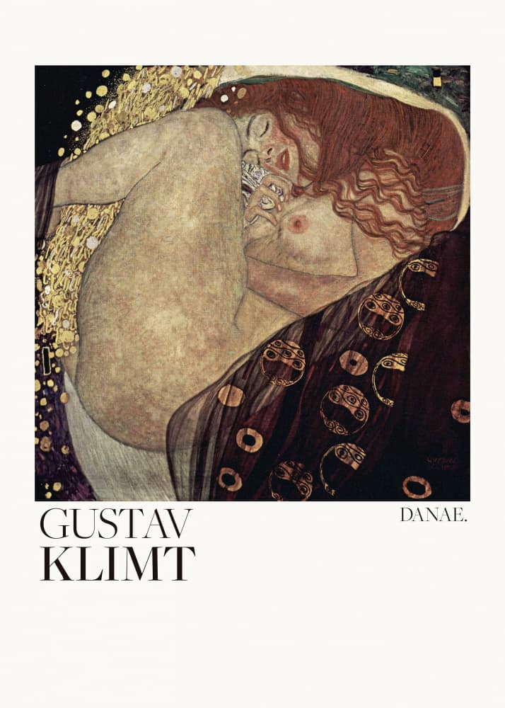 Danae (1907 1908) Poster by Gustav Klimt — canvas wall art