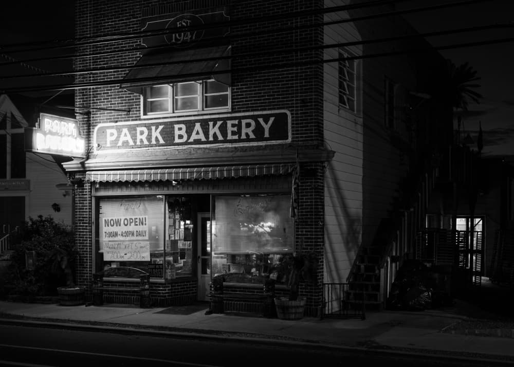 Bakery Night Glow by Scott J. Pilla — canvas wall art