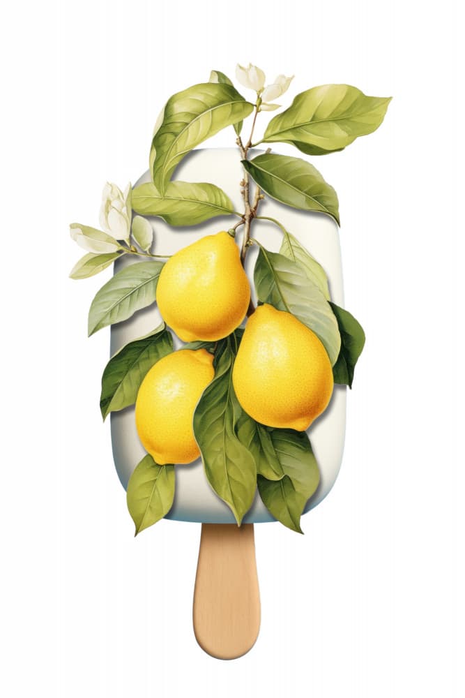 Fresh Lemon Popsicle by Marja van den Hurk — canvas wall art