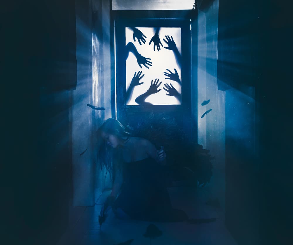 Ghostly Hands At Window by CJ Tajonera Bio — canvas wall art