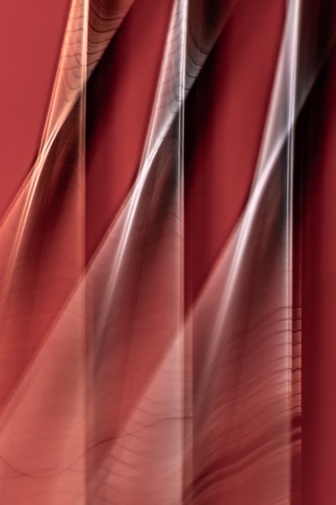 Crimson Flowing Lines by Franco Tessarolo — canvas wall art