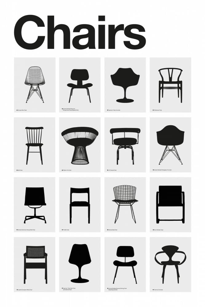 Modern Chair Designs by David Vineïs — canvas wall art