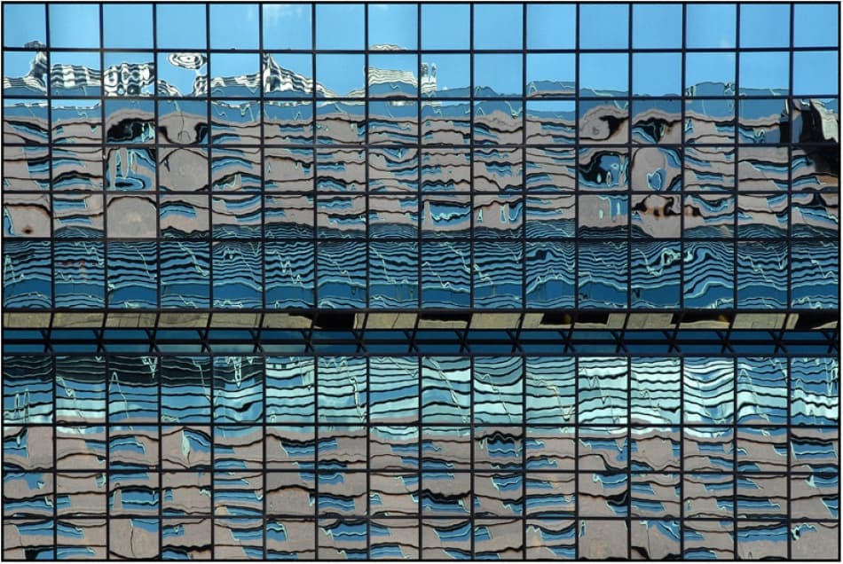 Distorted City Reflections by Andre Pelletier — canvas wall art