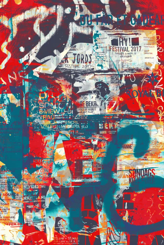 Vibrant Graffiti Wall by Simon Goggin — canvas wall art