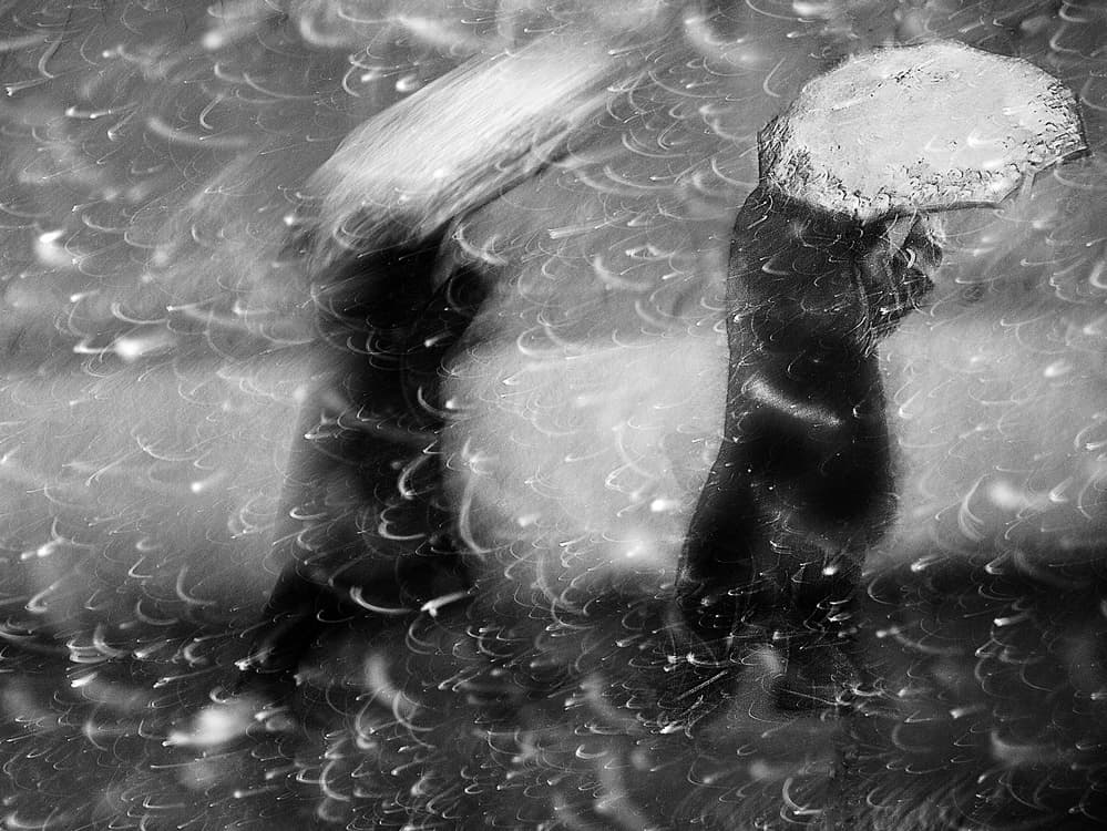 Rainy Street Motion by Nicoleta Gabor — canvas wall art