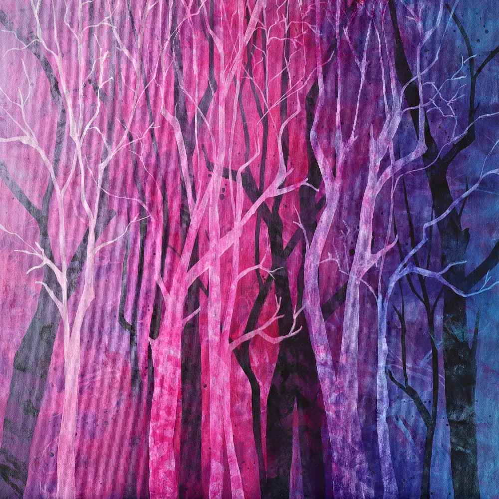 Vibrant Forest Glow by Ania Witwitzka — canvas wall art