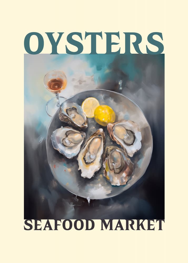 Fresh Oysters with Lemon by Andreas Magnusson — canvas wall art
