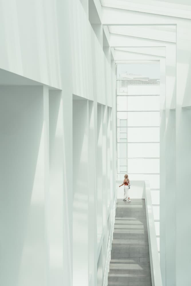 Solitary Figure in White by Andy Bauer — canvas wall art