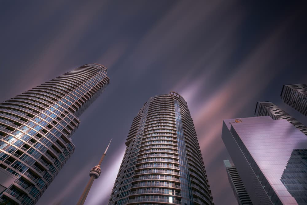 City Skyscrapers Above by Tommaseo Gregorio — canvas wall art