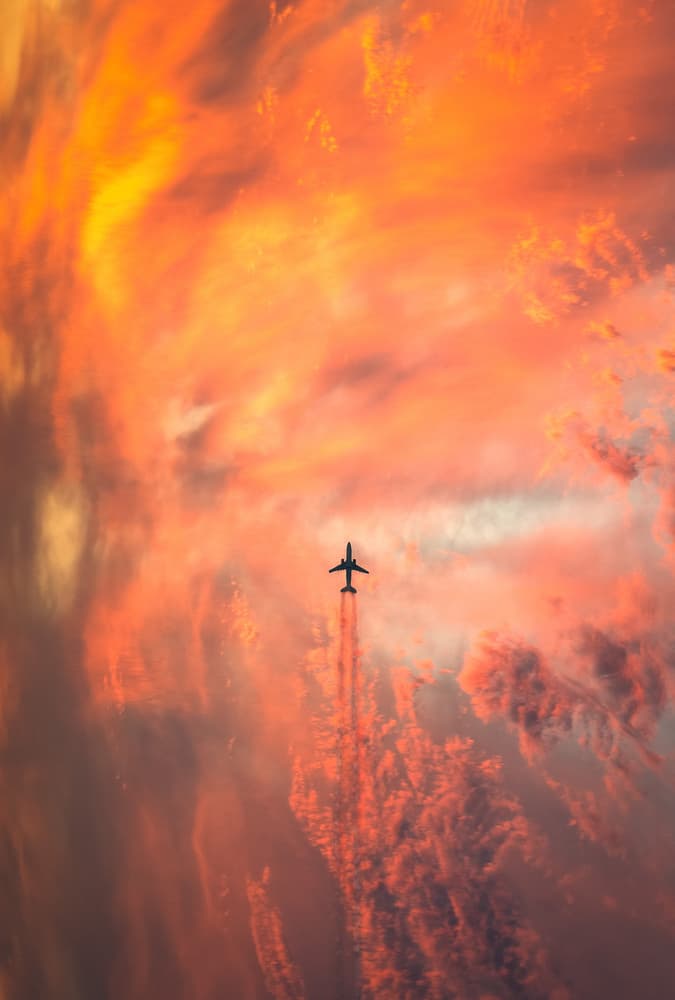 Fiery Sunset Flight by Christian Lindsten — canvas wall art