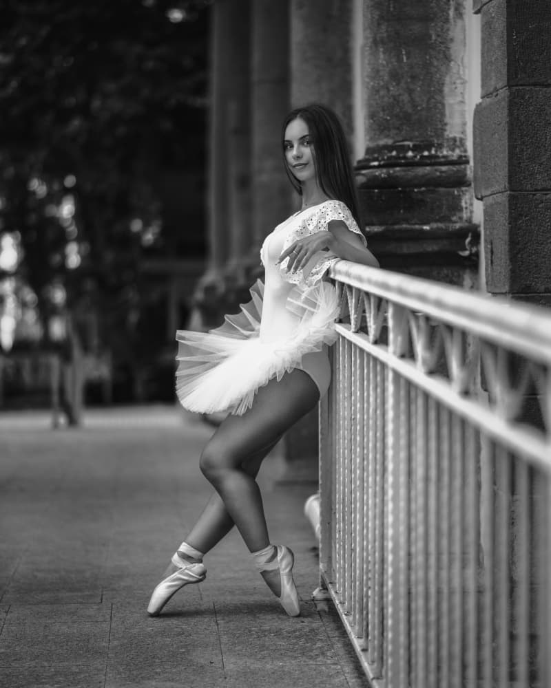 Graceful Ballerina Pose by Vasil Nanev — canvas wall art