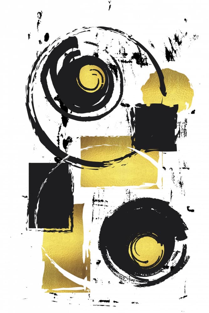 Abstract Gold Brushstrokes by Melanie Viola — canvas wall art
