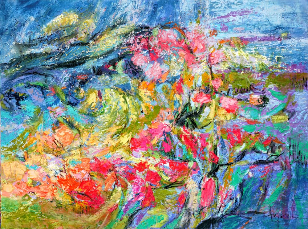 Expressionist Colorful Abstract by Dorothy Fagan — canvas wall art