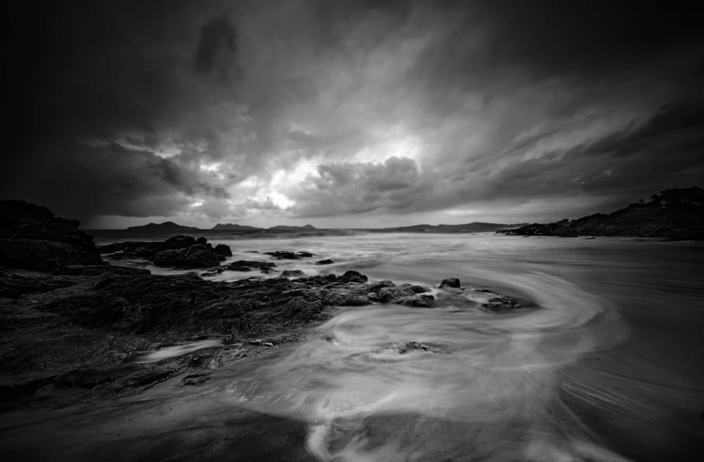 Stormy Beach Serenity by Santiago Pascual Buye — canvas wall art