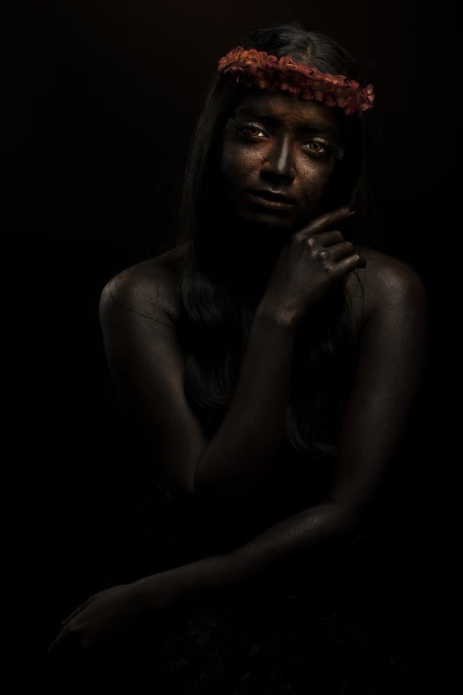 Mysterious Crown Portrait by JAYATU CHANDRA DAS — canvas wall art