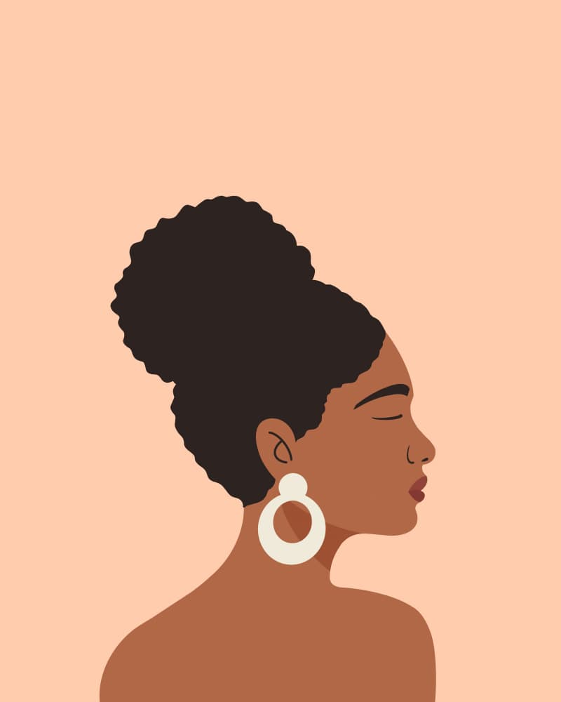 Serene Black Woman Profile by Artprink — canvas wall art