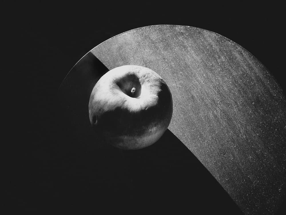 Minimalist Apple Curve by Mariuca Brancoveanu — canvas wall art