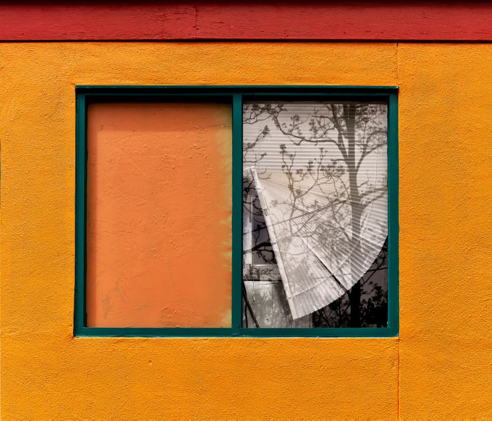 Vibrant Window Reflection by John Hoey — canvas wall art
