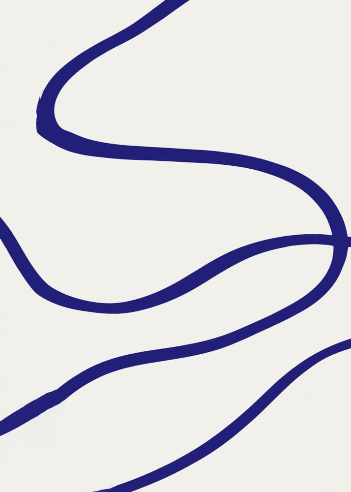 Flowing Blue Lines by Pictufy Studio — canvas wall art