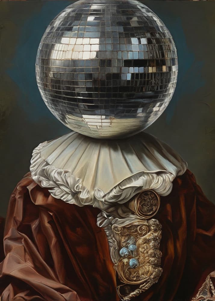 Surreal Disco Ball Portrait