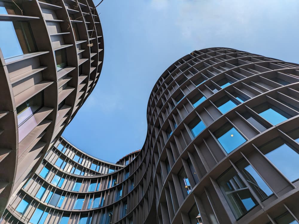 Curved Modern Architecture by Elizabeth Allen — canvas wall art