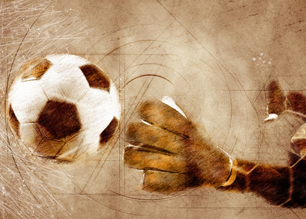 Goalkeeper Soccer Save by Justyna Jaszke — canvas wall art
