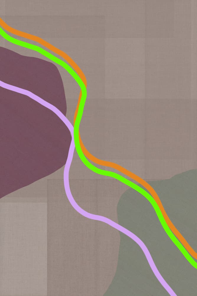 Colorful Abstract Curves by cartissi — canvas wall art