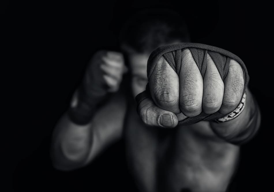 Fighter's Focused Punch by Adrian Vrican — canvas wall art