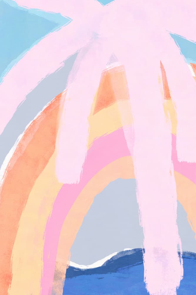 Pastelbeach by Treechild — canvas wall art