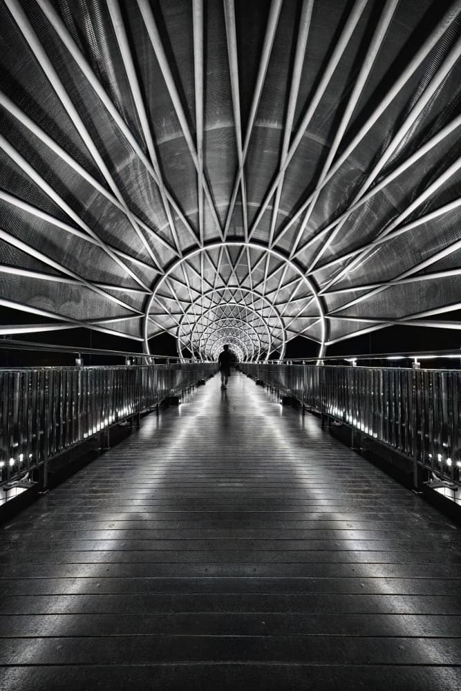 Geometric Bridge Silhouette by Antonyus Bunjamin (Abe) — canvas wall art
