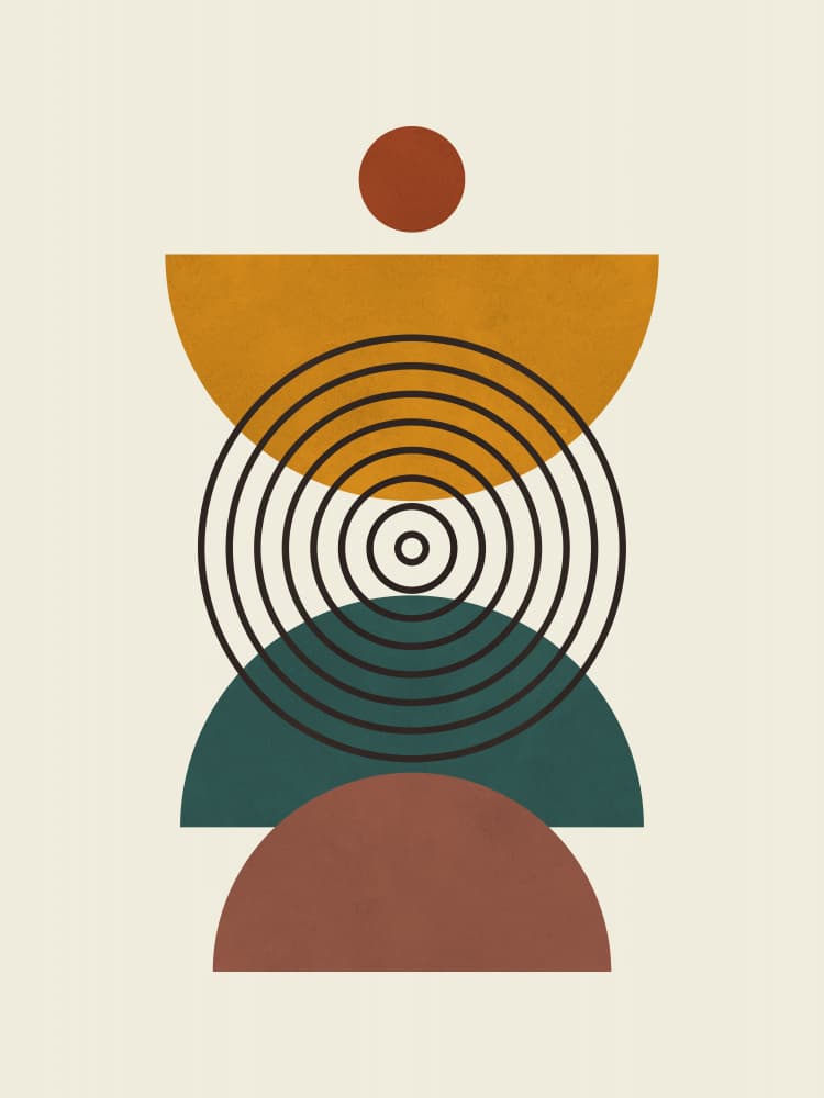 Mid Century Earthy Shapes by Vitor Costa — canvas wall art