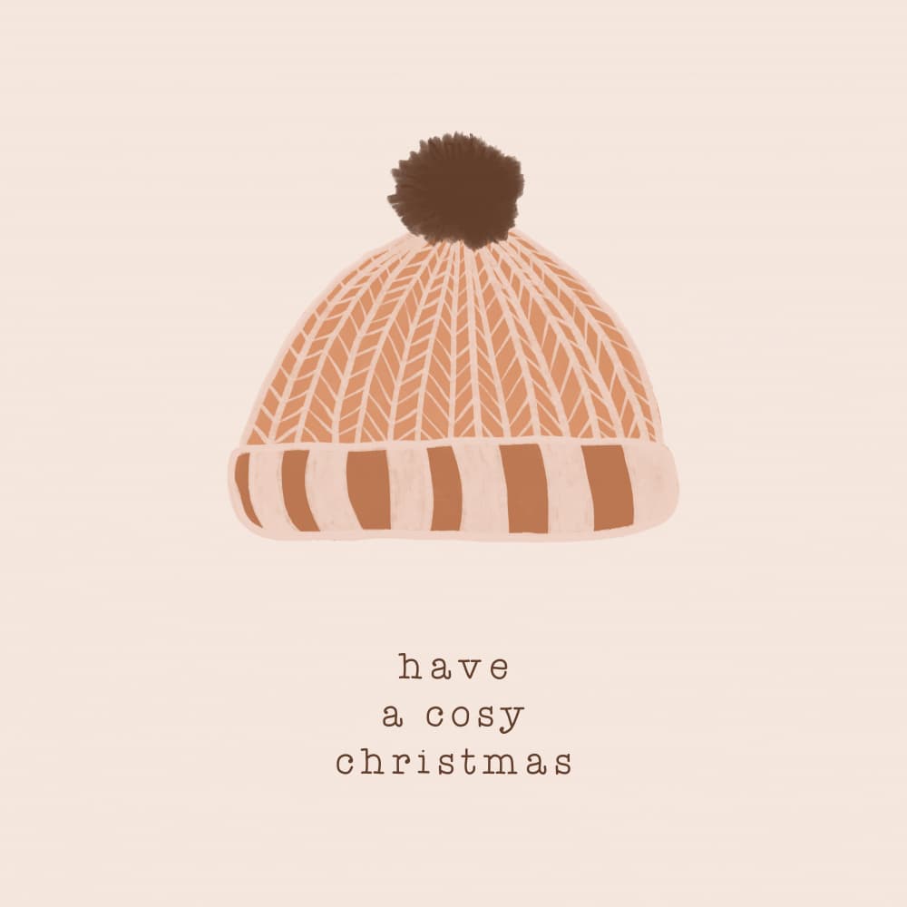 Cozy Christmas Beanie by Orara Studio — canvas wall art