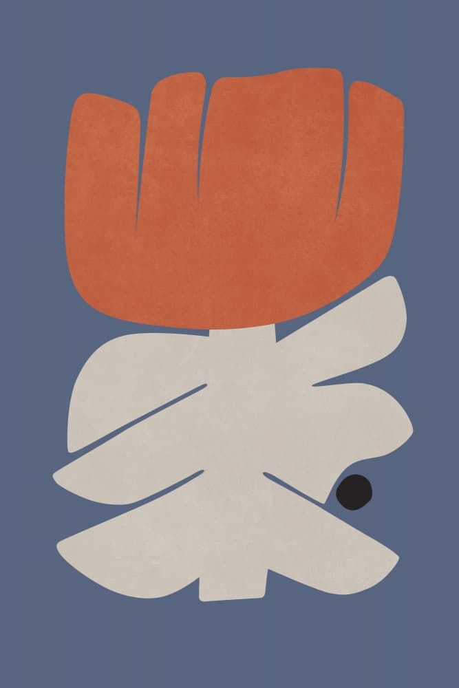 Terracotta Organic Shapes by amini54 — canvas wall art