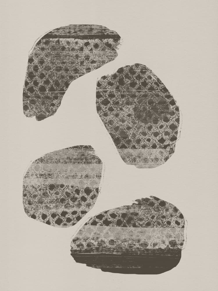 Textured Abstract Forms by Dina Dankers — canvas wall art