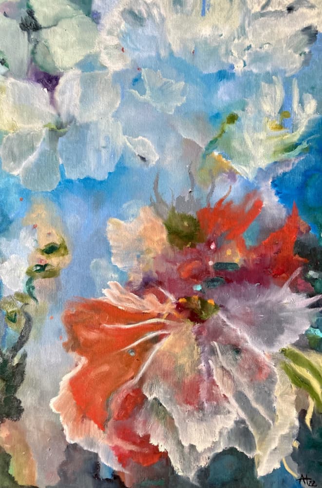 Colorful Impressionist Blooms by Alexandra Higgins — canvas wall art