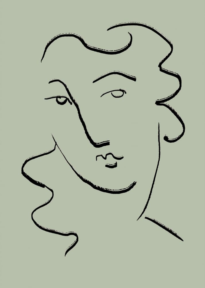 Minimalist Line Portrait by Pictufy Studio II — canvas wall art