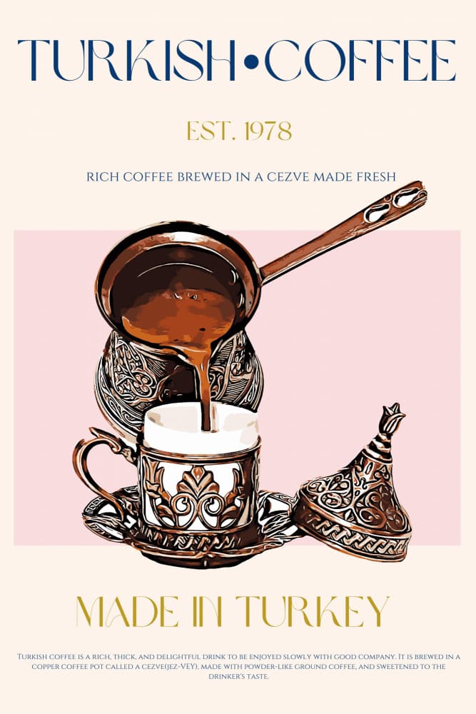Traditional Turkish Coffee by Nazma Khokhar — canvas wall art