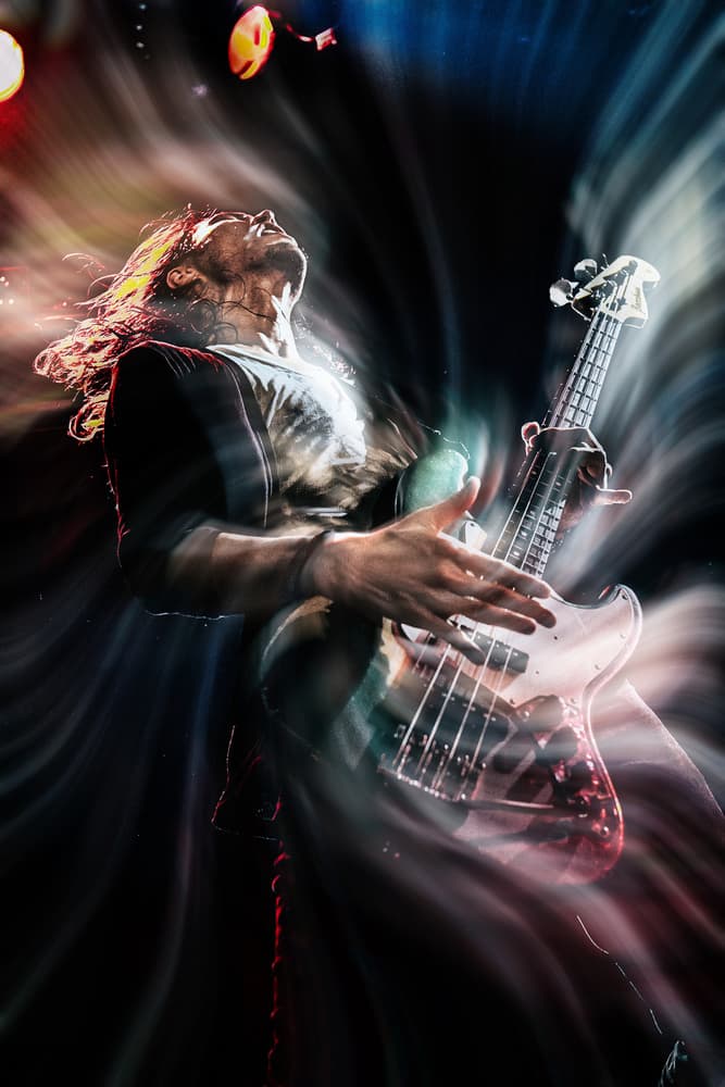 Dynamic Bass Player by Kenji Nakamatsu — canvas wall art