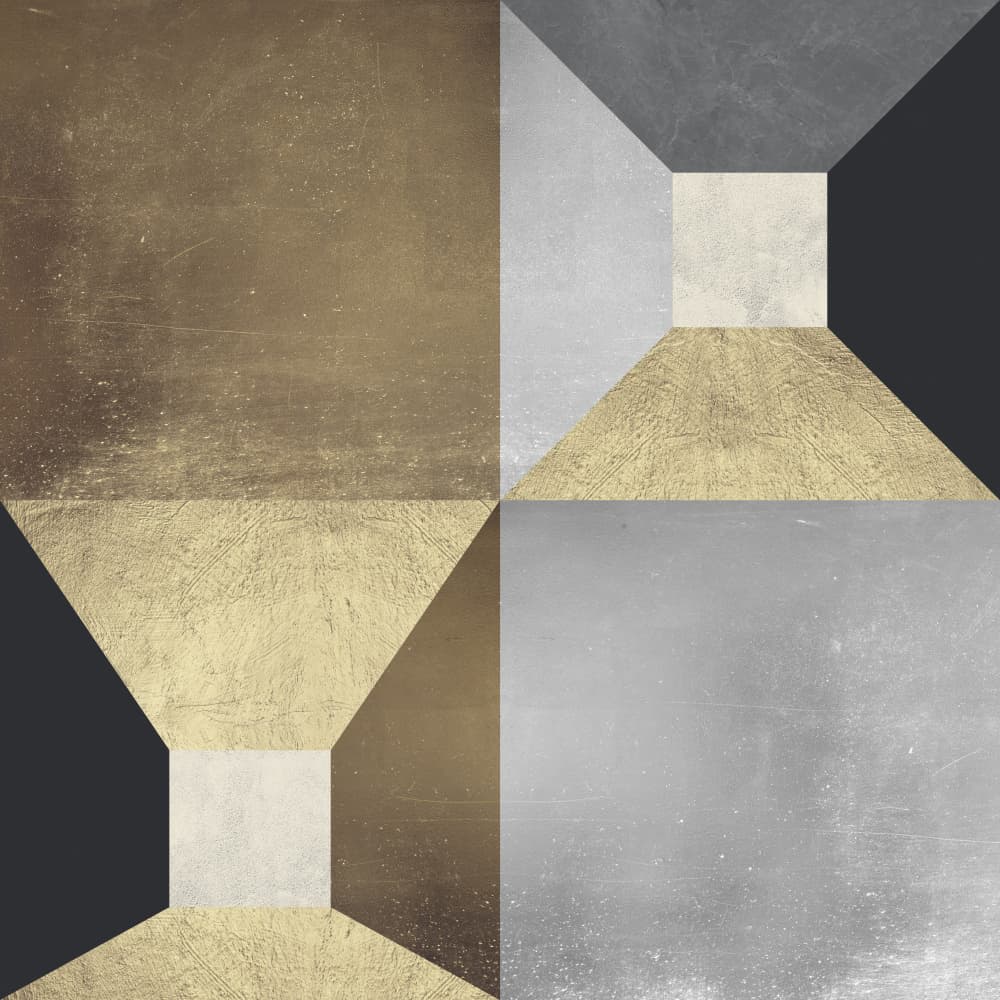 Metallic Geometric Depths by Vitor Costa — canvas wall art