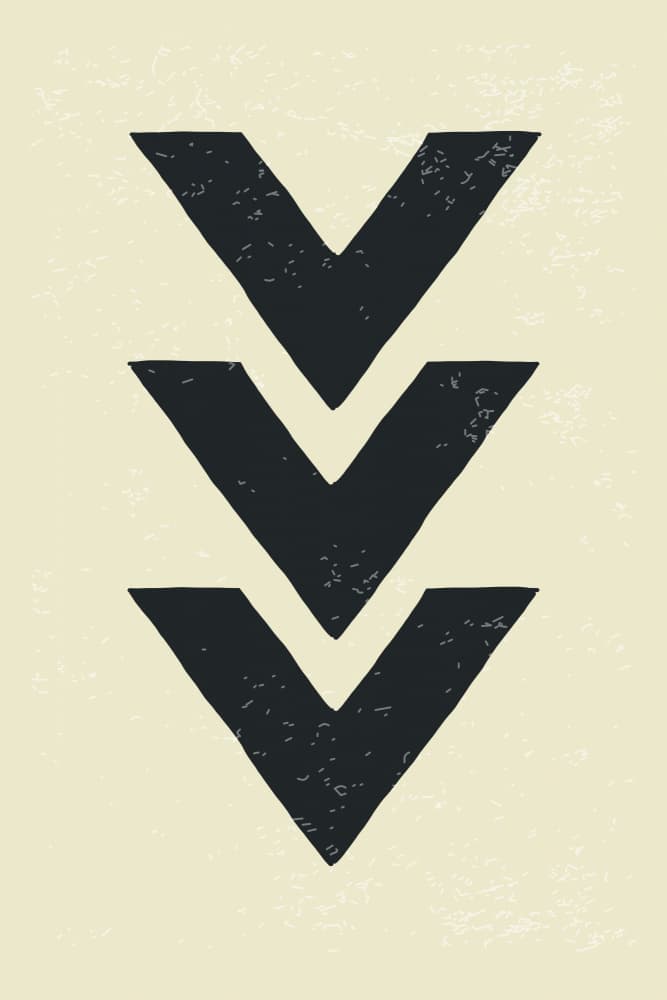 Distressed Geometric Arrows by jay stanley — canvas wall art