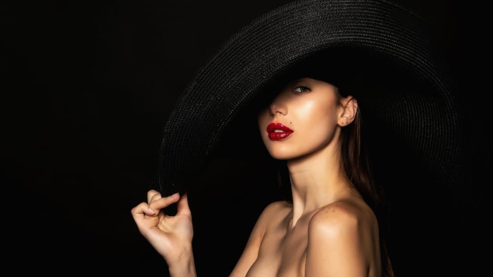 Mysterious Woman Black Hat by Andrea Ventura — canvas wall art