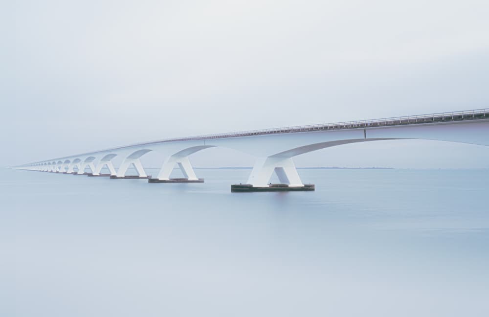Serene White Bridge by Fred Louwen — canvas wall art