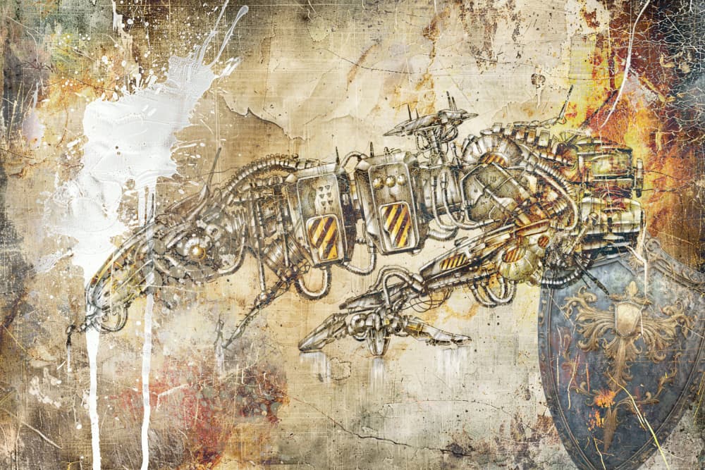 Steampunk Flying Machine by Rafal Kulik — canvas wall art