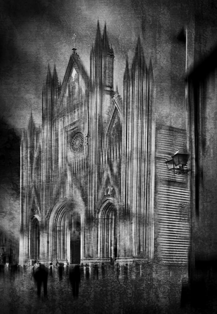 Mysterious Gothic Cathedral by Raffaele Corte — canvas wall art